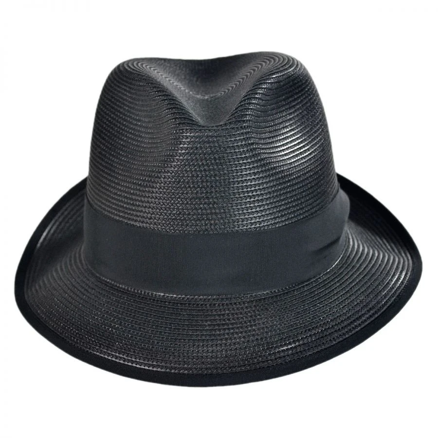 Stetson Latte Florentine Milan Straw Fedora Hat 3 Stetson Latte Florentine Milan Straw Fedora Hat