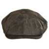 Distressed Leather Newsboy Cap