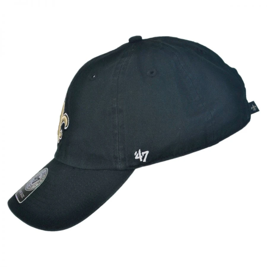 '47 BRAND New Orleans Saints NFL Clean Up Strapback Baseball Cap Dad Hat 4 '47 BRAND New Orleans Saints NFL Clean Up Strapback Baseball Cap Dad Hat - Image 2