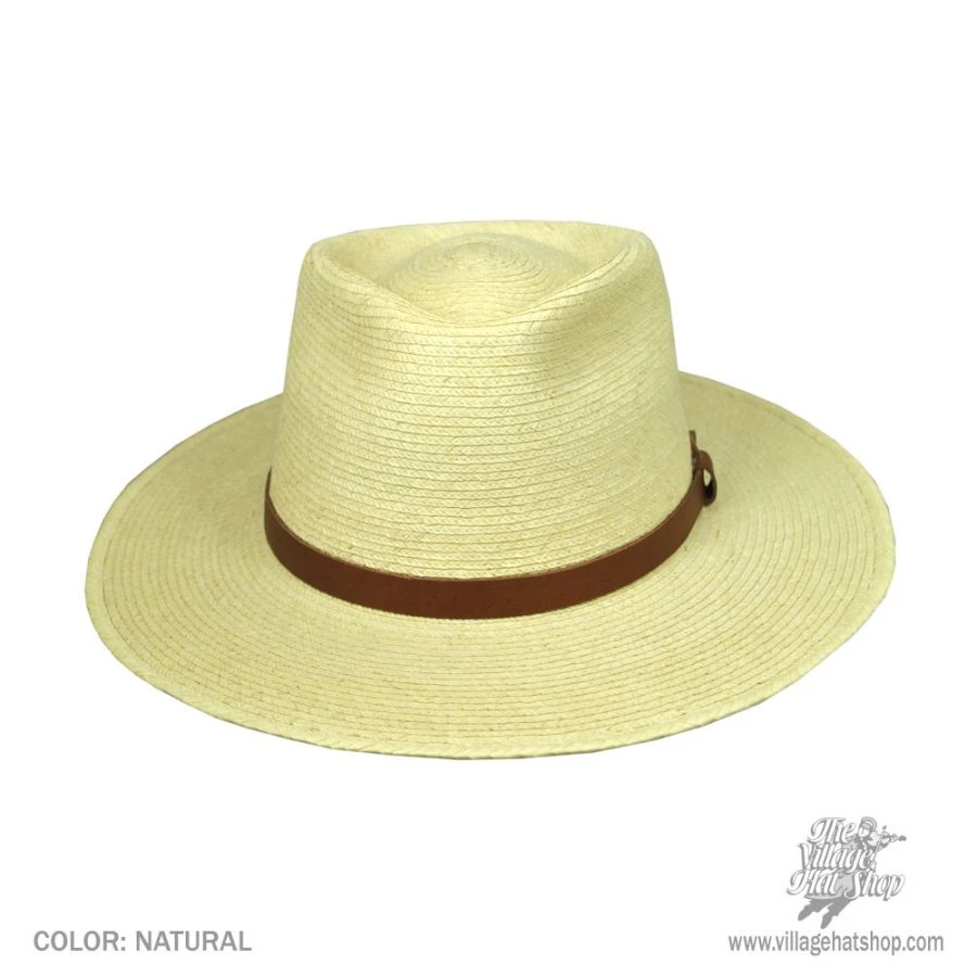 Teardrop Guatemalan Palm Leaf Straw Fedora Hat 5 Teardrop Guatemalan Palm Leaf Straw Fedora Hat - Image 3