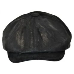Stetson Rustic Leather Newsboy Cap