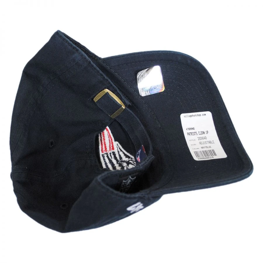 '47 BRAND New England Patriots NFL Clean Up Strapback Baseball Cap Dad Hat 5 '47 BRAND New England Patriots NFL Clean Up Strapback Baseball Cap Dad Hat - Image 3