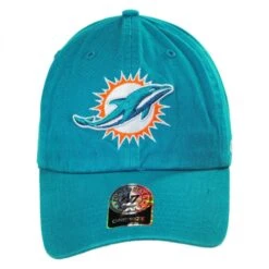 '47 BRAND Miami Dolphins NFL Clean Up Strapback Baseball Cap Dad Hat