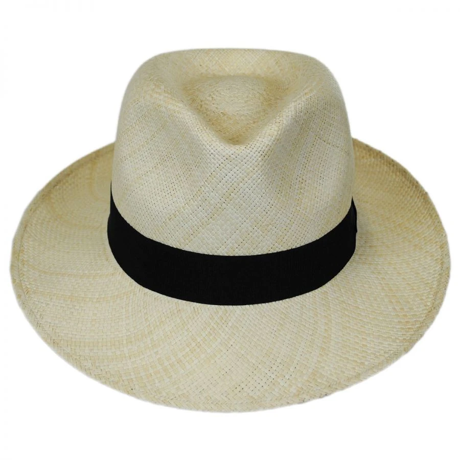 Panama Straw C-Crown Fedora Hat 3 Panama Straw C-Crown Fedora Hat