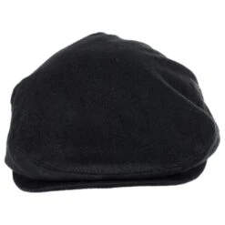 Hooligan Herringbone Cotton Ivy Cap - Black