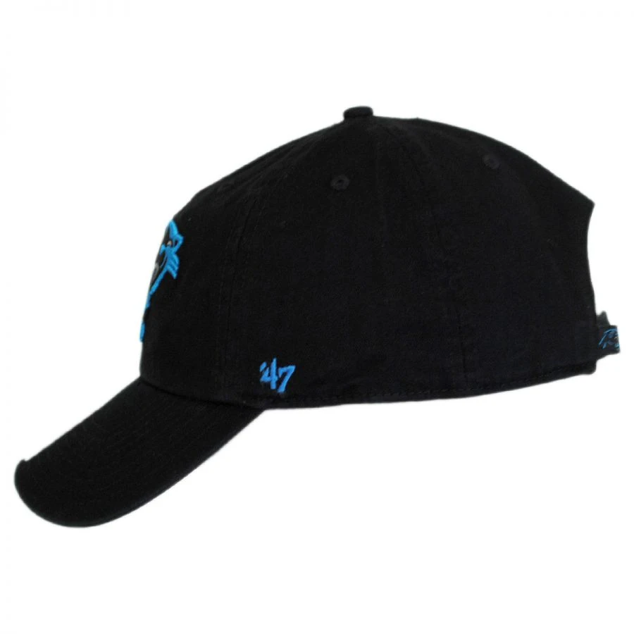 '47 BRAND Carolina Panthers NFL Clean Up Strapback Baseball Cap Dad Hat 4 '47 BRAND Carolina Panthers NFL Clean Up Strapback Baseball Cap Dad Hat - Image 2