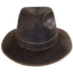 Stetson Weathered Leather Safari Fedora Hat