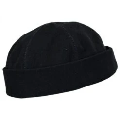 Six Panel Canvas Skull Cap Beanie Hat