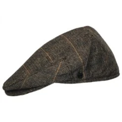 Croydon Herringbone Plaid Wool Blend Ivy Cap -Fashion Hat Discount Store 185825