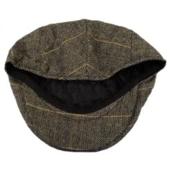 Croydon Herringbone Plaid Wool Blend Ivy Cap -Fashion Hat Discount Store 185828