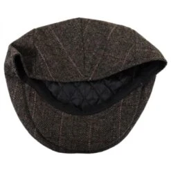 Euston Herringbone Plaid Wool Blend Ivy Cap -Fashion Hat Discount Store 185873