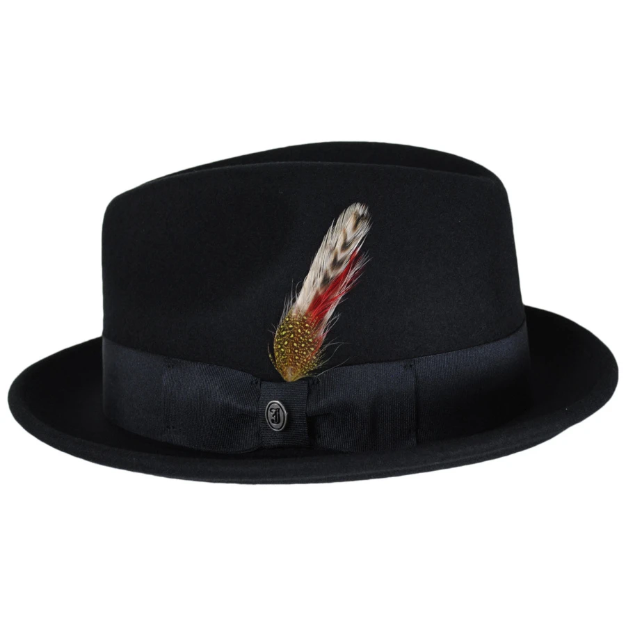 Blues Crushable Wool Felt Trilby Fedora Hat 4 Blues Crushable Wool Felt Trilby Fedora Hat - Image 2