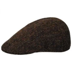 Herringbone Harris Tweed Wool Ascot Cap -Fashion Hat Discount Store 187710