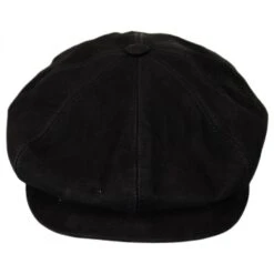Matte Nappa Leather Newsboy Cap