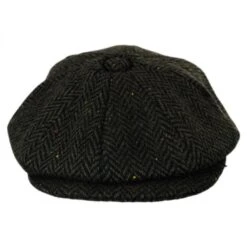 Cambridge Herringbone Wool Newsboy Cap