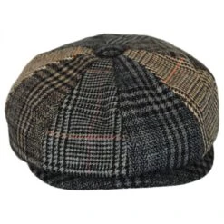 Baby Plaid Patchwork Wool Blend Newsboy Cap