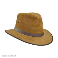 Nubuck Leather Safari Fedora Hat -Fashion Hat Discount Store 19256