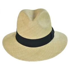 Scala Panama Straw Safari Fedora Hat