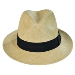 Scala Panama Straw Snap Brim Fedora Hat -Fashion Hat Discount Store 202134