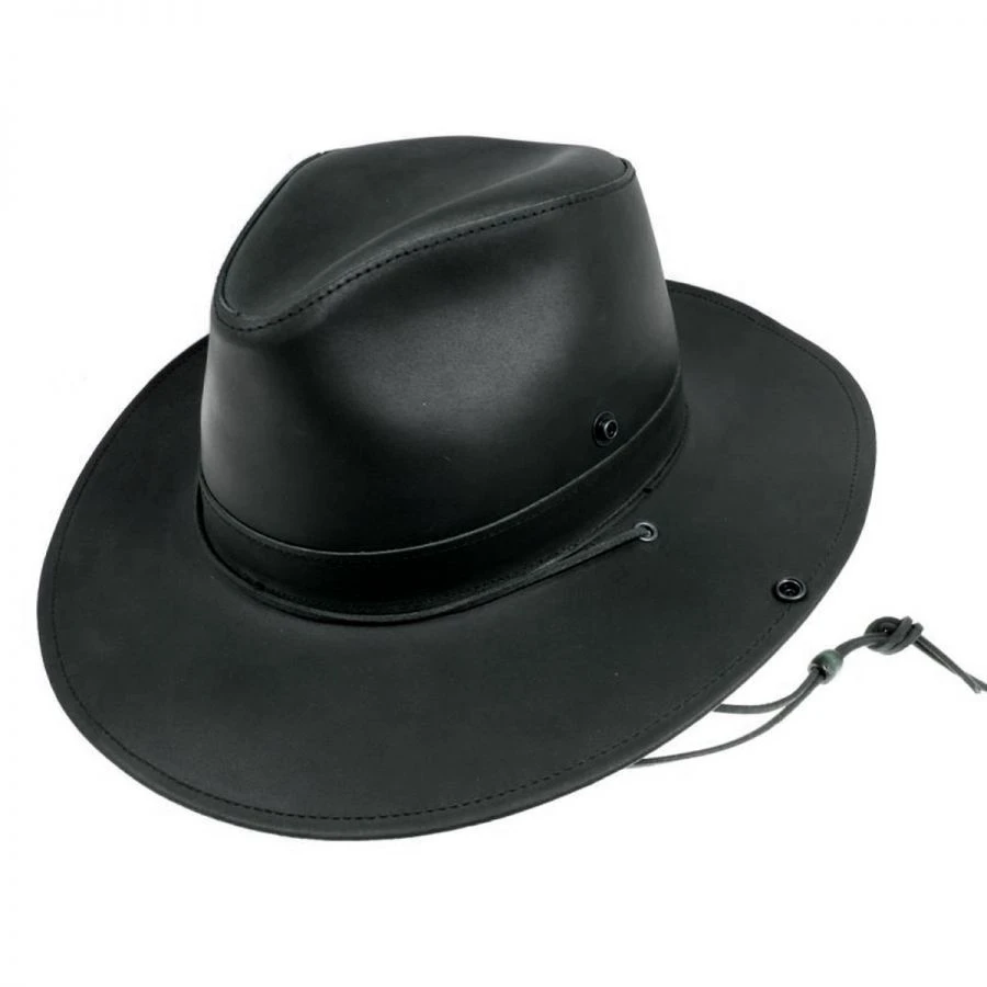 Leather Aussie Fedora Hat 4 Leather Aussie Fedora Hat - Image 2