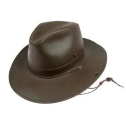 Leather Aussie Fedora Hat 7 Leather Aussie Fedora Hat -Fashion Hat Discount Store 224798