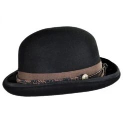Steampunk Wool Felt Bowler Hat -Fashion Hat Discount Store 226838