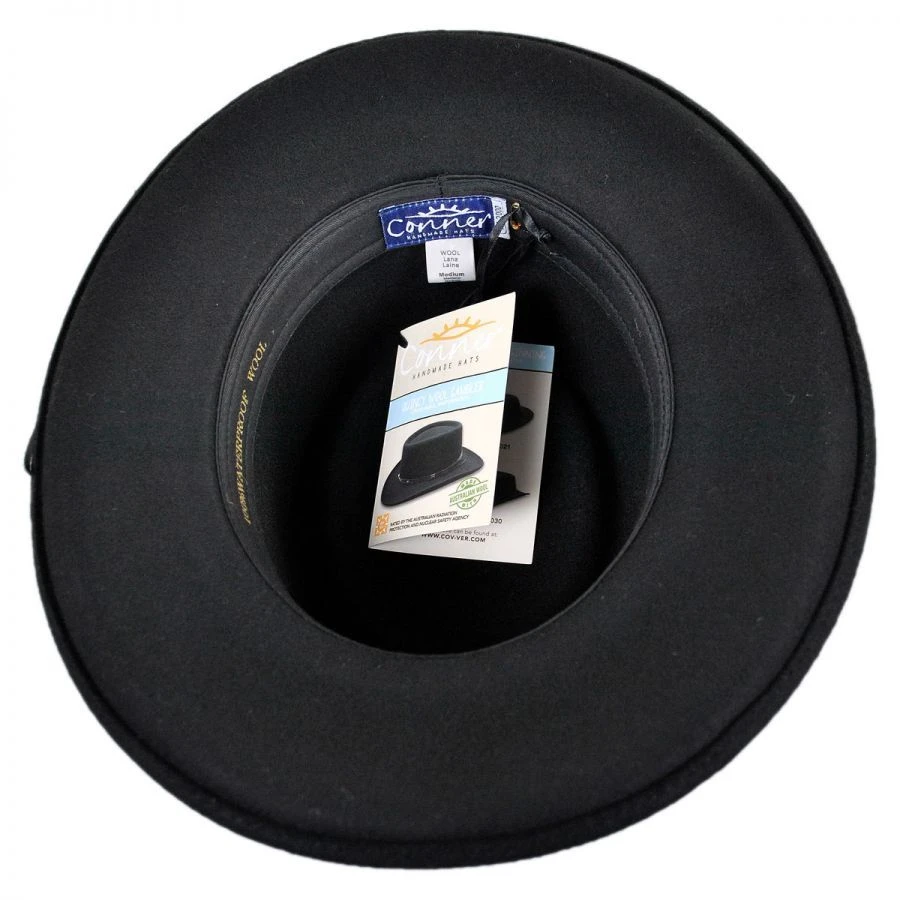 Leather Conch Band Wool Felt Gambler Hat 5 Leather Conch Band Wool Felt Gambler Hat - Image 3