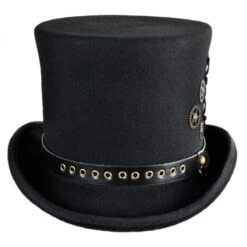 Steampunk Wool Felt Top Hat