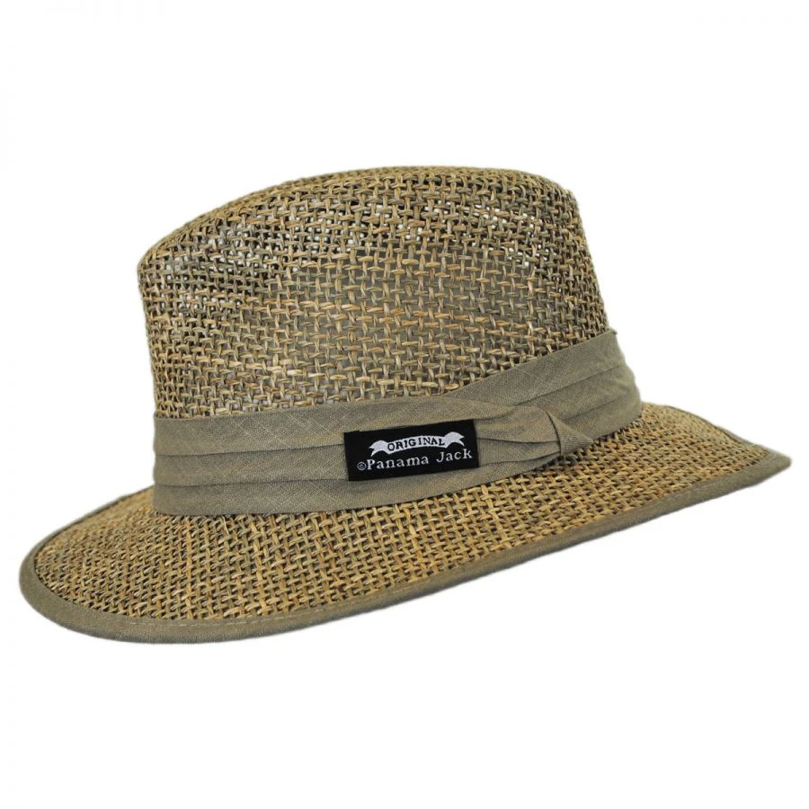 Panama Jack Seagrass Straw Safari Fedora Hat 4 Panama Jack Seagrass Straw Safari Fedora Hat - Image 2