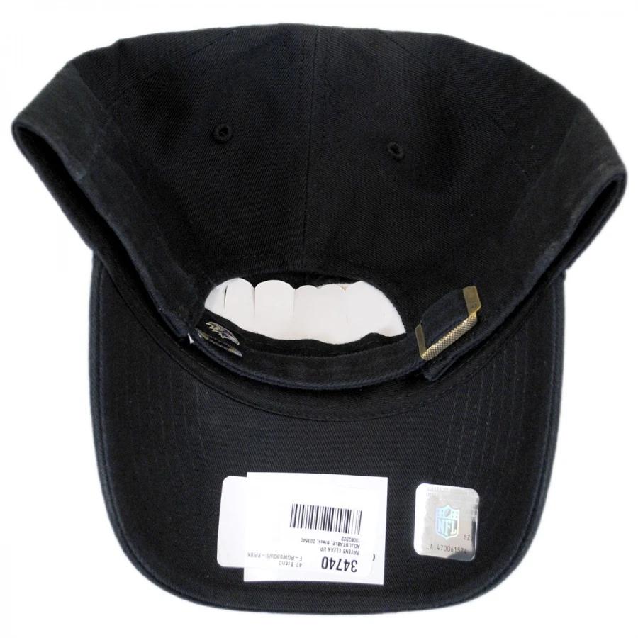 '47 BRAND Baltimore Ravens NFL Clean Up Strapback Baseball Cap Dad Hat 5 '47 BRAND Baltimore Ravens NFL Clean Up Strapback Baseball Cap Dad Hat - Image 3