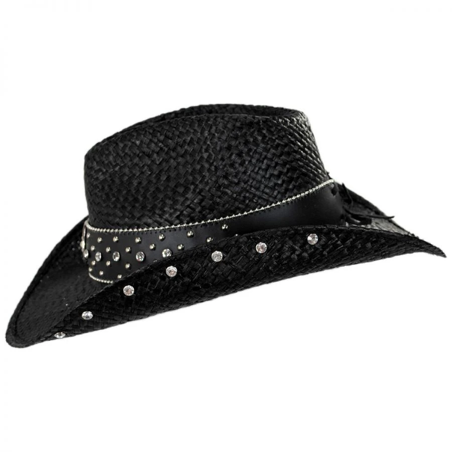 Rhinestone Raffia Straw Western Hat 4 Rhinestone Raffia Straw Western Hat - Image 2