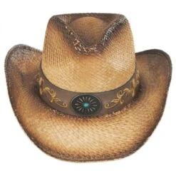 Wildflower Aged Straw Western Hat
