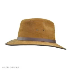 Nubuck Leather Safari Fedora Hat -Fashion Hat Discount Store 29321
