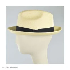 Panama Straw Trilby Fedora Hat -Fashion Hat Discount Store 29414