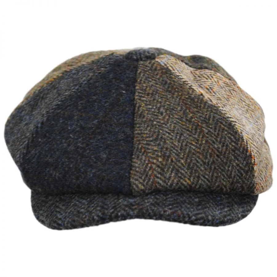 Lewis Harris Tweed Multi Wool Newsboy Cap 3 Lewis Harris Tweed Multi Wool Newsboy Cap