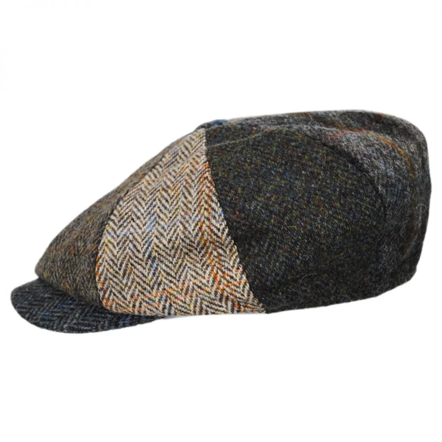 Lewis Harris Tweed Multi Wool Newsboy Cap 4 Lewis Harris Tweed Multi Wool Newsboy Cap - Image 2