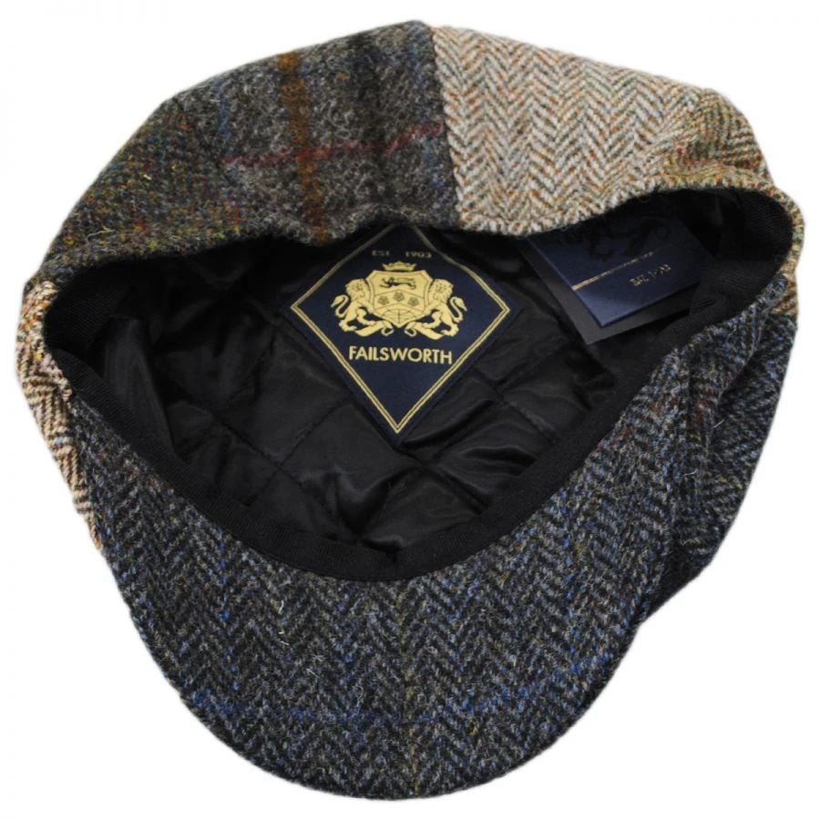 Lewis Harris Tweed Multi Wool Newsboy Cap 5 Lewis Harris Tweed Multi Wool Newsboy Cap - Image 3