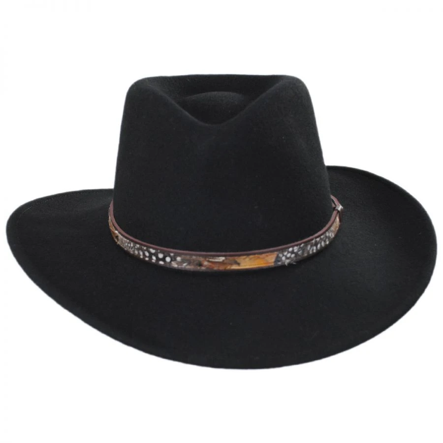 Stetson Linwood Crushable Wool Felt Outback Hat 3 Stetson Linwood Crushable Wool Felt Outback Hat