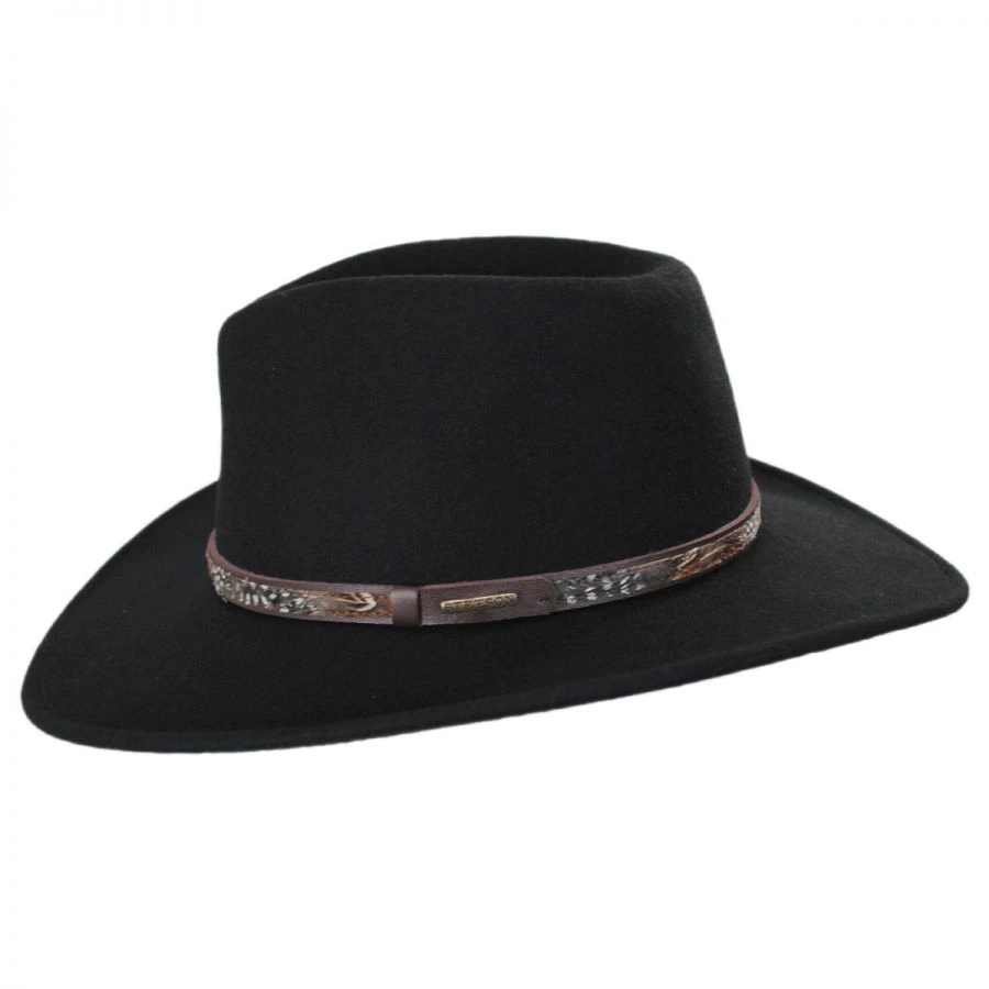 Stetson Linwood Crushable Wool Felt Outback Hat 4 Stetson Linwood Crushable Wool Felt Outback Hat - Image 2