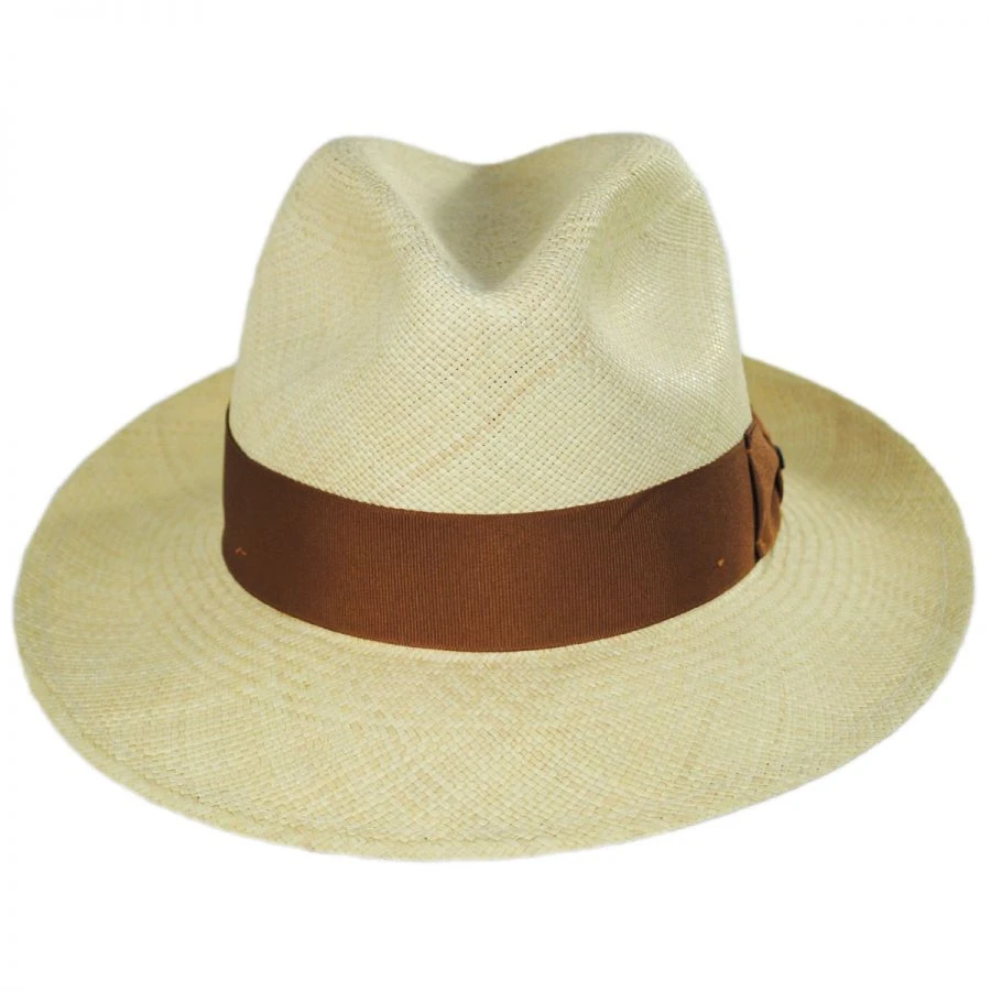 Scala Safari Grade 8 Panama Straw Fedora Hat 3 Scala Safari Grade 8 Panama Straw Fedora Hat