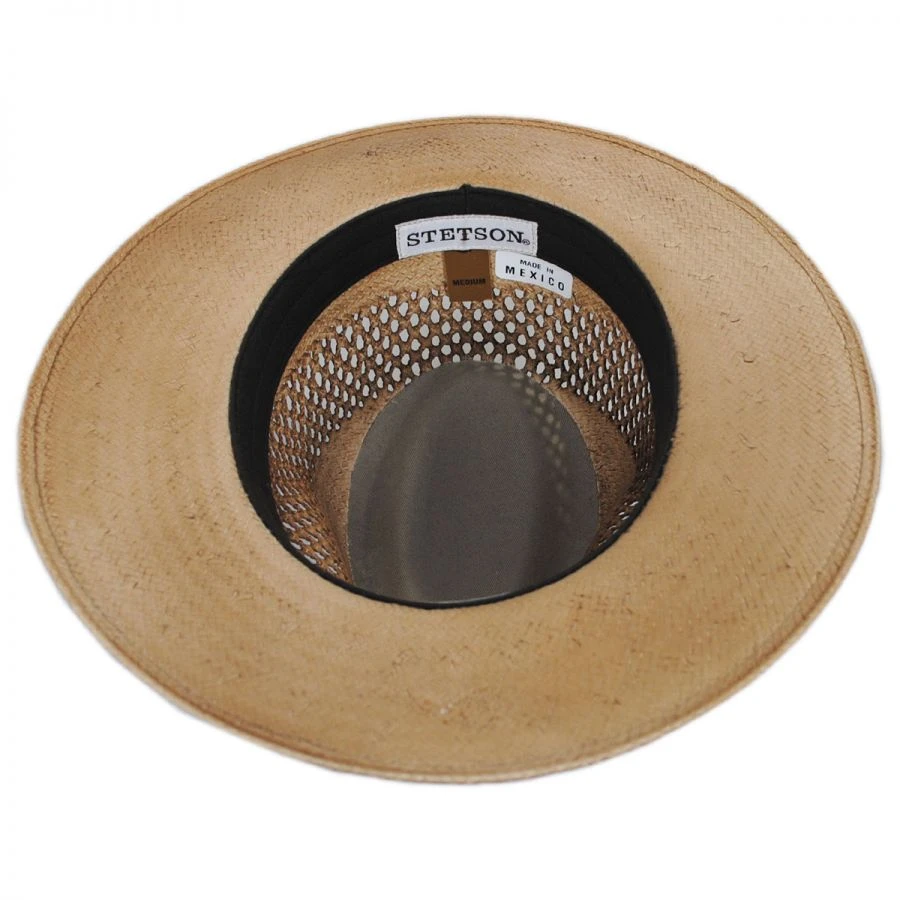 Stetson Peak View Shantung Straw Safari Fedora Hat 5 Stetson Peak View Shantung Straw Safari Fedora Hat - Image 3