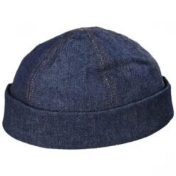 Six Panel Denim Cotton Beanie Hat -Fashion Hat Discount Store 334434