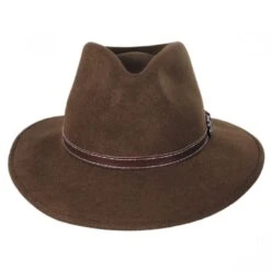 Leather Band Wool Felt Fedora Hat