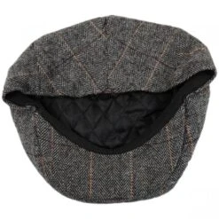 Vesper Herringbone Plaid Wool Blend Ivy Cap -Fashion Hat Discount Store 344225