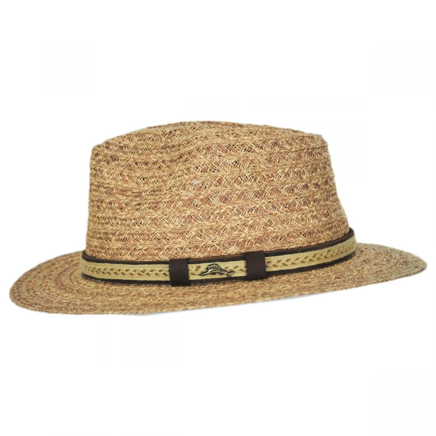 Tommy Bahama Navagio Raffia Straw Safari Fedora Hat 4 Tommy Bahama Navagio Raffia Straw Safari Fedora Hat - Image 2