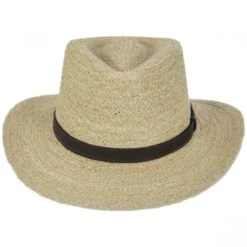 Scala Global Raffia Straw Outback Fedora Hat