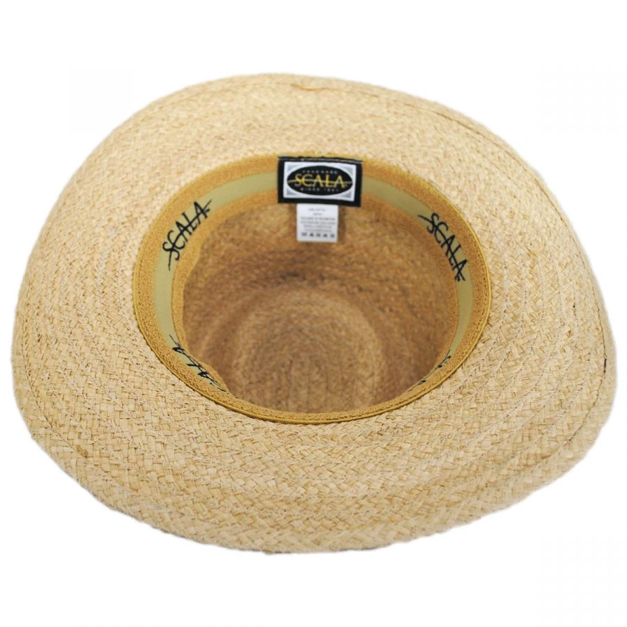 Scala Global Raffia Straw Outback Fedora Hat 5 Scala Global Raffia Straw Outback Fedora Hat - Image 3