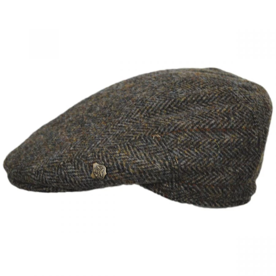 Harris Tweed Overcheck Herringbone Wool Ivy Cap - Taupe 4 Harris Tweed Overcheck Herringbone Wool Ivy Cap - Taupe - Image 2