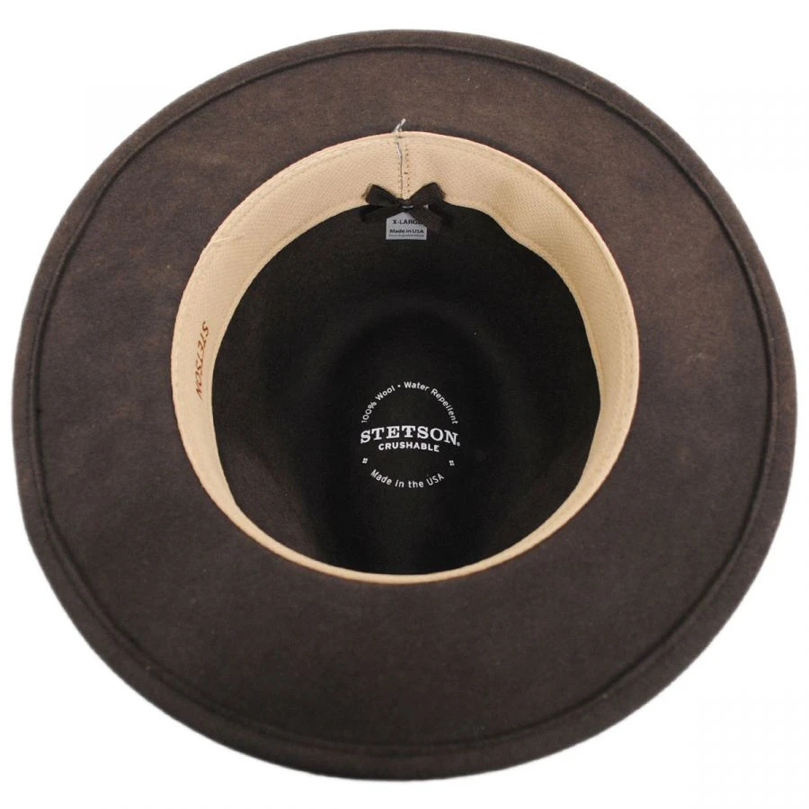 Stetson Cromwell Crushable Wool Felt Fedora Hat 5 Stetson Cromwell Crushable Wool Felt Fedora Hat - Image 3