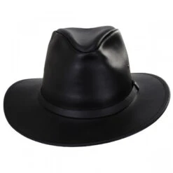 Fashion Hat Discount Store 5 Leather Safari Fedora Hat